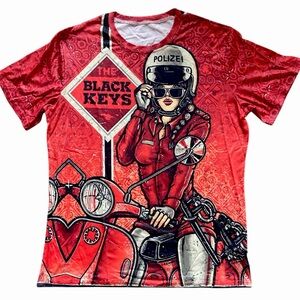 Retro Graphic The Black Keys Rock & Roll T-Shirt Men's Medium Unisex Tee